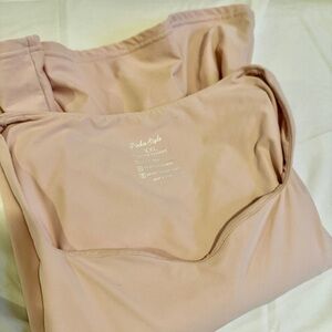 Candy Pastel Baby Bubblegum Pink Short Sleeve Stretchy Bodycon Shirt Top